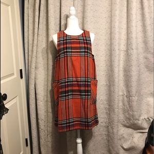 Orange plaid jumper